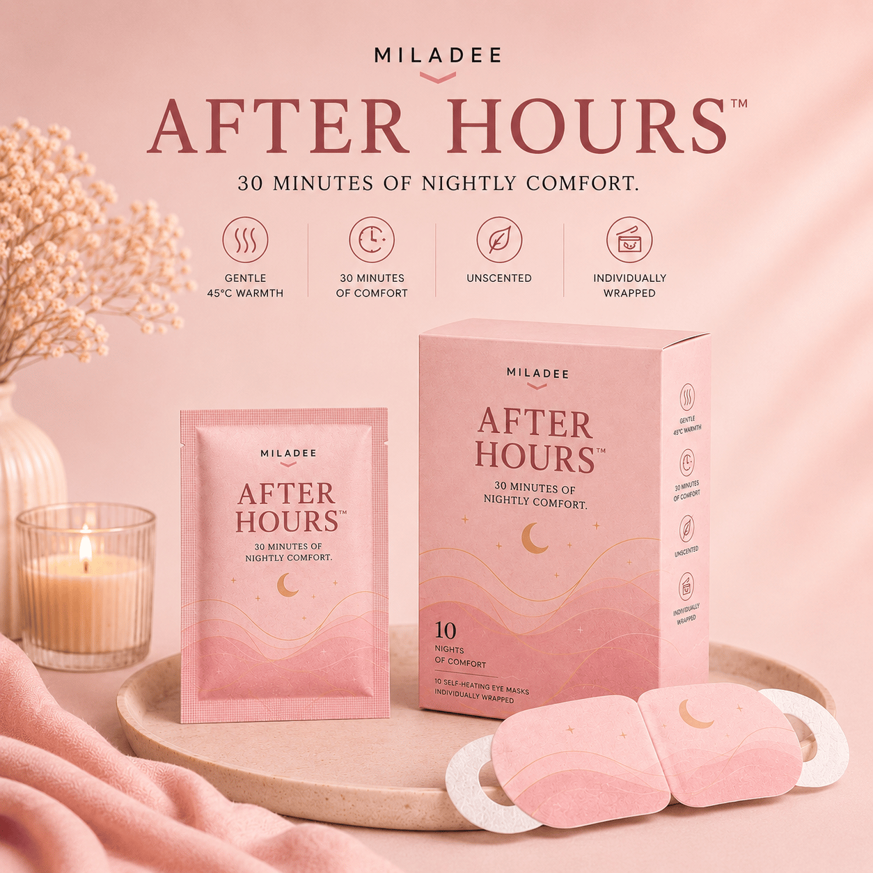 MILADEE AfterHours Self Heating eye mask