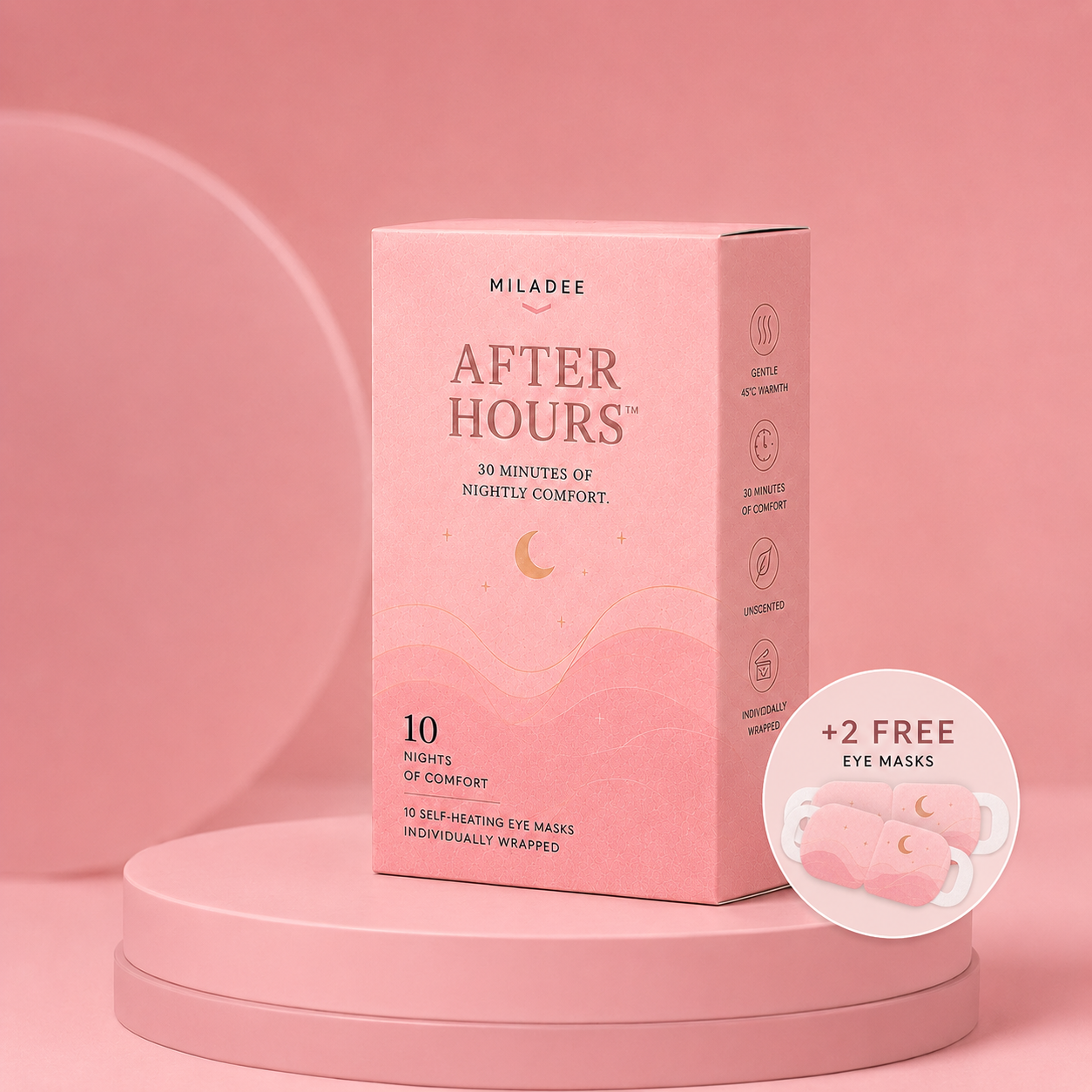 MILADEE AfterHours™ Self-Heating Eye Mask