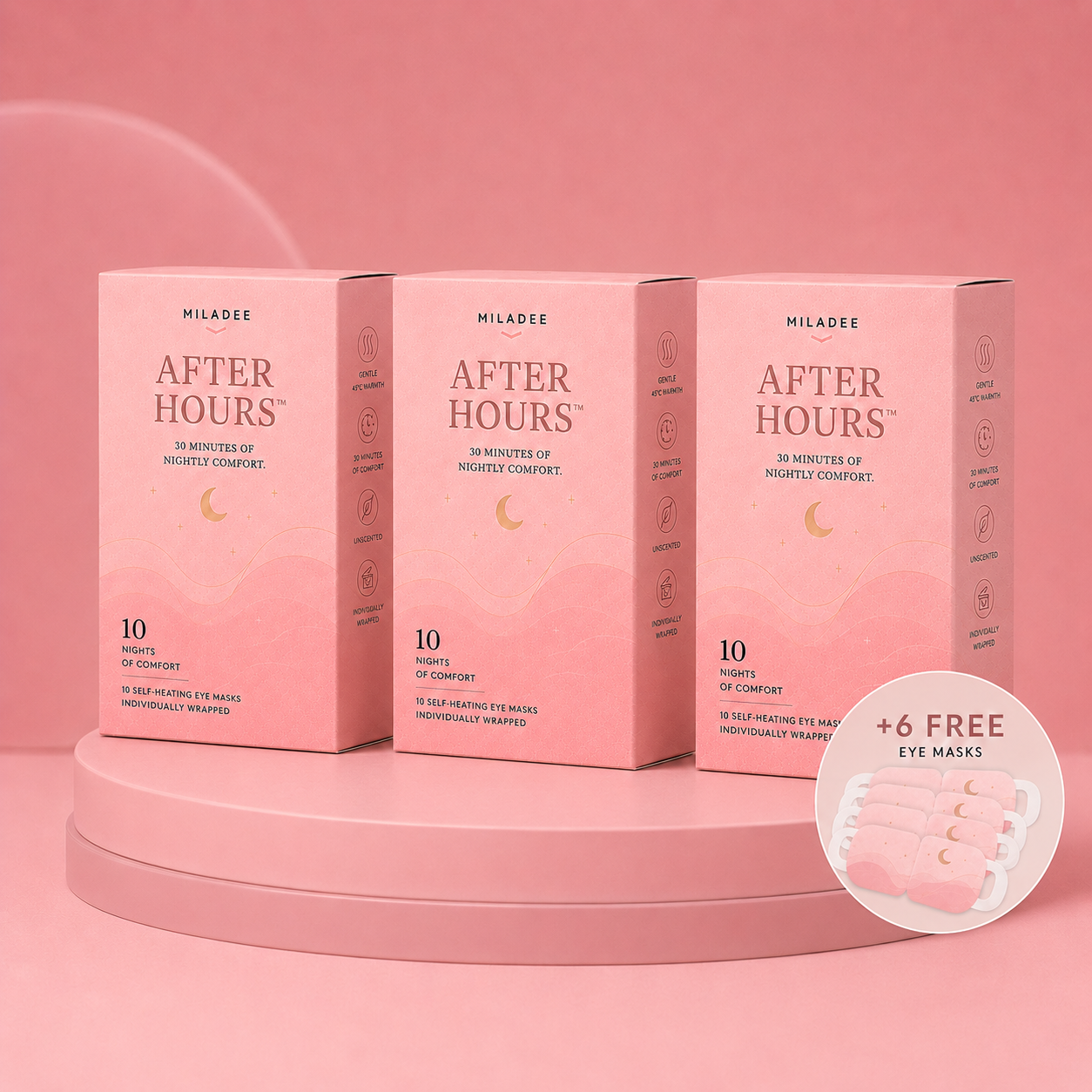 MILADEE AfterHours™ Self-Heating Eye Mask